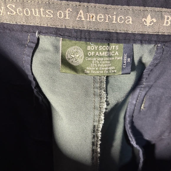 Boy Scouts of America Convertible Uniform Shorts Green Men’s 38 Relaxed Cargo - Picture 7 of 9